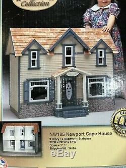 Vintage 1998 Dura-Craft Newport Cape House Wood Dollhouse Kit NW185 New in Box