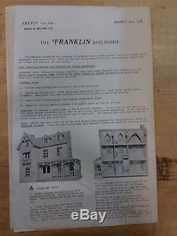 Vintage 1/12 Scale Franklin Dollhouse Kit, Model #124 by Artply Co. Inc