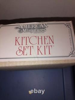 Vintage American Miniatures Kitchen Set Kit -Roper Range, GE Refrigerator, Sink