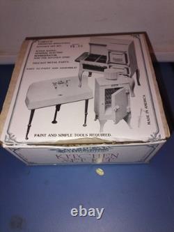 Vintage American Miniatures Kitchen Set Kit -Roper Range, GE Refrigerator, Sink