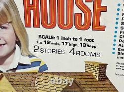 Vintage Arrow Dream Doll House Wood Assemble-by-Numbers 2 Story/4 Room #697 RARE