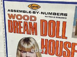 Vintage Arrow Dream Doll House Wood Assemble-by-Numbers 2 Story/4 Room #697 RARE