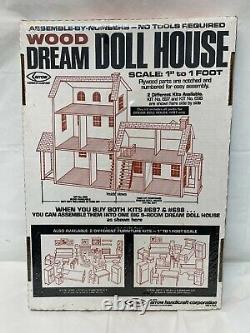 Vintage Arrow Dream Doll House Wood Assemble-by-Numbers 2 Story/4 Room #697 RARE