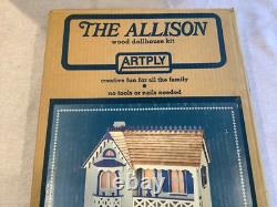 Vintage Artply The Allison Wooden Dollhouse Kit Complete Unused Model #77