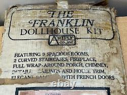Vintage Artply The Franklin Dollhouse Wood Kit Model no 124 Retired 1979 Rare
