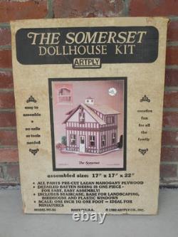 Vintage Artply The Somerset Wood Dollhouse Kit No. 85 NOS 1982 Rare