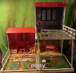 Vintage Barbie Doll Surprise House Fully Furnished With Box & Instructions 1972