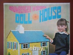 Vintage Brumberger Wooden Doll House With Furniture No. 770 Sealed HTF