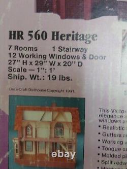 Vintage DURA CRAFT HERITAGE DOLL HOUSE Mini Mansion H560 Complete Craft Kit