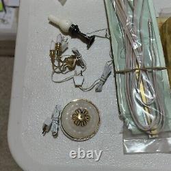 Vintage Doll House Lighting Huge Lot Lamps Chandeliers Bulbs Wiring Kits ++ NOS