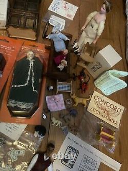 Vintage Dollhouse Furniture And Miniature Lot 112