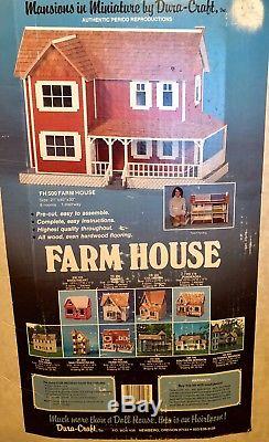 Vintage Dollhouse Kit Dura-craft Farmhouse Fh 500 21x40x30