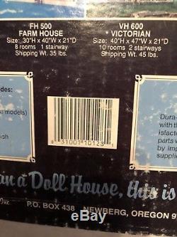 Vintage Dollhouse Kit Dura-craft Farmhouse Fh 500 21x40x30