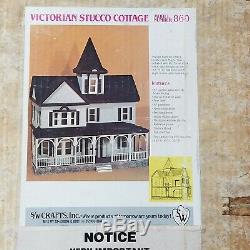 Vintage Dollhouse Kit S/W Crafts Victorian Stucco Cottage Unopened #860