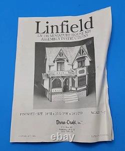Vintage DuraCraft Linfield Mansions in Miniature Dollhouse Complete G2U