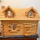 Vintage DuraCraft Pioneer Assembled Log Cabin Dollhouse FULL of Furniture