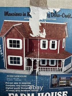 Vintage Dura-Craft Farm House Kit Miniature Doll House with all Pieces & extras