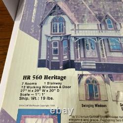 Vintage Dura Craft Heritage Dollhouse Kit Victorian Mansion HR 560 2 Story