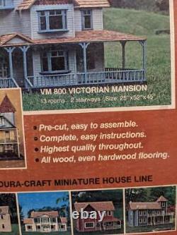 Vintage Dura Craft Victorian Mansion Wooden 13 Rooms DollHouse Kit VM 800