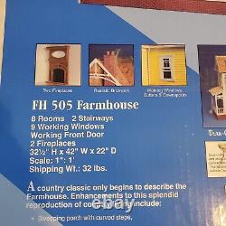 Vintage Farmhouse Dura Craft FH 505 Miniature Wooden Doll House Kit 8 Room