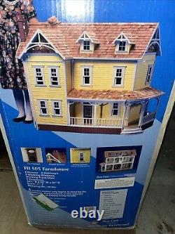 Vintage Farmhouse Dura Craft FH 505 Miniature Wooden Doll House Kit 8 Room NIB
