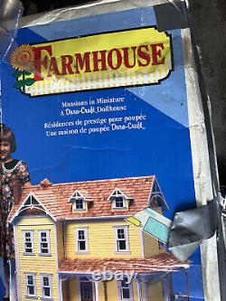 Vintage Farmhouse Dura Craft FH 505 Miniature Wooden Doll House Kit 8 Room New