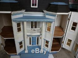 Vintage Foxhall Manor Dollhouse WITH 2 ADDITIONS-ELECTRIFIED-ALSO SEPARATELY