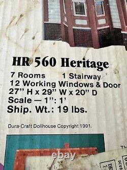 Vintage Heritage HR560 Dollhouse Kit Open Box Dura-craft Dollhouse 1991 Tik Tok