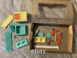 Vintage Irwin MCM Interior Decorator Dollhouse Set Kit Lot Original Boxes 1964