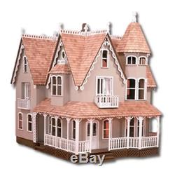 Vintage Kids Dollhouse Kit Miniature Victorian Antique Wood 3 Story Play Gift