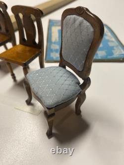 Vintage Lot Doll House Miniatures Chairs Mirror and House Wiring Kit