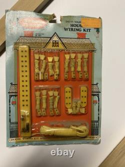 Vintage Lot Doll House Miniatures Chairs Mirror and House Wiring Kit