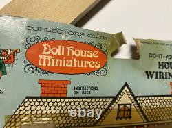 Vintage Lot Doll House Miniatures Chairs Mirror and House Wiring Kit