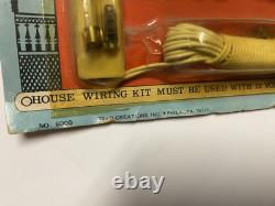 Vintage Lot Doll House Miniatures Chairs Mirror and House Wiring Kit