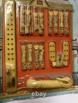 Vintage Lot Doll House Miniatures Chairs Mirror and House Wiring Kit