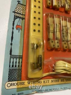 Vintage Lot Doll House Miniatures Chairs Mirror and House Wiring Kit