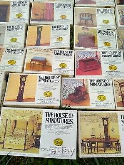 Vintage Lot of 46 NIB House of Miniatures Chippendale Dollhouse Kits QUEEN ANNE