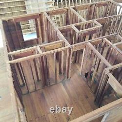 Vintage Miniature Doll House Under Construction Unfinish Framed Builder Sample