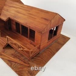 Vintage Miniature Doll House Under Construction Unfinish Framed Builder Sample