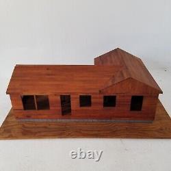 Vintage Miniature Doll House Under Construction Unfinish Framed Builder Sample