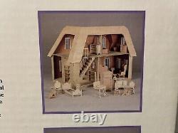 Vintage NEW 1989 GG Products Dollhouse & Furniture Kit The Country House USA