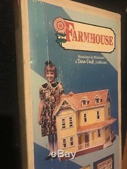 Vintage NEW Dura-Craft Wood Farm House Dollhouse Kit FH505 Old Stock 1993