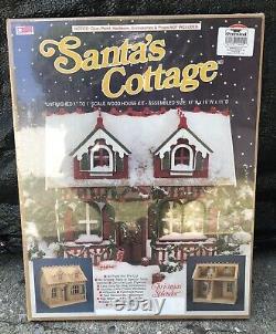 Vintage New Sealed Greenleaf SANTA'S COTTAGE Christmas Wood Doll House KIT