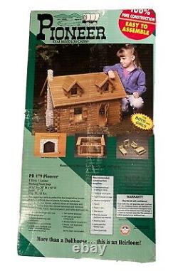 Vintage Pioneer Log Cabin Miniature DURA-CRAFT Dollhouse #PR 179 Real Wood