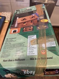Vintage Pioneer Log Cabin Miniature DURA-CRAFT Dollhouse #PR 179 Real Wood READ