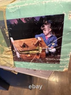Vintage Pioneer Log Cabin Miniature DURA-CRAFT Dollhouse #PR 179 Real Wood READ