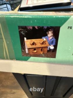 Vintage Pioneer Log Cabin Miniature DURA-CRAFT Dollhouse #PR 179 Real Wood READ