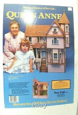 Vintage Queen Anne Victorian Doll House Kit New In Box QA575 dura Craft