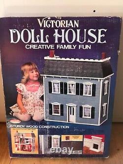 Vintage Skilcraft Victorian Wood Dollhouse Kit #680 Open Box