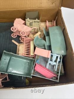 Vintage Superior Tin Litho Doll House 2 Story 25 Wide x 16 Tall
